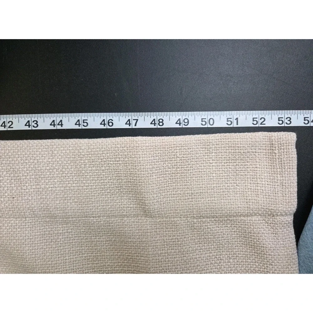 2 Ballard Designs Textured Linen Blend Lined Drapery Curtain‎ Panels Ivory 53x84
